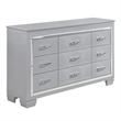 Queen Bedroom Set-Gray- 4 Piece Set with 2 Nightstands and Dresser