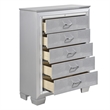 Queen Bedroom Set- Gray- 5 Piece Set with 2 Nightstands- Dresser- and Chest