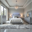 Queen Bedroom Set- Gray- 5 Piece Set with 2 Nightstands- Dresser- and Chest