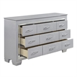 Queen Bedroom Set-Gray- 4 Piece Set with Nightstand- Dresser- and Chest