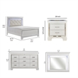 California King Bedroom Set- 5 Piece Set w 2 Nightstands- Dresser-Mirror