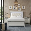 California King Bedroom Set- White- 3 Piece Set with 2 Nightstands