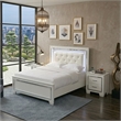 California King Bedroom Set- White- 3 Piece Set with 2 Nightstands