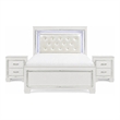 California King Bedroom Set- White- 3 Piece Set with 2 Nightstands