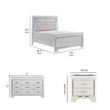 California King Bedroom Set- 4 Piece Set with 2 Nightstands and Dresser