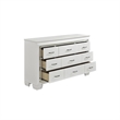 Queen Bedroom Set- White- 5 Piece Set with 2 Nightstands- Dresser- Mirror