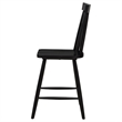 Andy Counter Height Chair Set of 2- Windsor Spindle Back- Black Wood