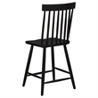 Andy Counter Height Chair Set of 2- Windsor Spindle Back- Black Wood