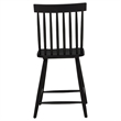 Andy Counter Height Chair Set of 2- Windsor Spindle Back- Black Wood