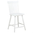 Andy Counter Height Chair Set of 2- Windsor Spindle Back- White Wood