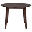 Baron 5pc Round Dining Table Set with 4 Chairs- 2 Drop Leaves- Brown