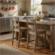 Dova Counter Height Chair Set of 2- Ladder Back- Vineyard Oak Brown