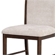 Raam Dining Side Chair Set of 2- Cream Cushions- Dark Cherry Brown