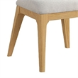 Cair Dining Side Chair Set of 2- Curved Back- Beige Cushions- Natural Brown