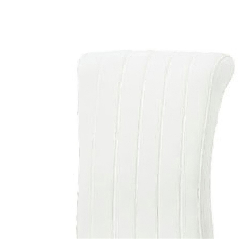 Hols Parson Dining Side Chair Set of 2- White Fabric- Silver Steel