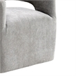 Esha Accent Barrel Chair w Casters- Foam Fill Light Gray Upholstery