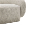 Freda Swivel Accent Chair with Sculpted Curved Profile- Beige Boucle