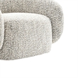 Freda Swivel Accent Chair with Sculpted Curved Profile- Brown Boucle