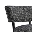 Beth Accent Chair with Angled Back- Black Wood- Black Abstract Fabric