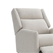 Cien Pushback Recliner Chair with High Back and Tapered Legs- Beige Fabric