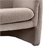 Danie Accent Armchair with U-Shaped Frame- Mushroom Boucle Fabric