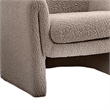 Danie Accent Armchair with U-Shaped Frame- Mushroom Boucle Fabric