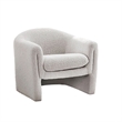 Danie Accent Armchair with U-Shaped Frame- White Boucle Fabric