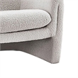 Danie Accent Armchair with U-Shaped Frame- White Boucle Fabric