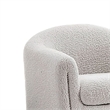 Danie Accent Armchair with U-Shaped Frame- White Boucle Fabric