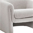 Danie Accent Armchair with U-Shaped Frame- White Boucle Fabric
