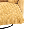 Power Glider Recliner Chair with Swivel- Eucalyptus Wood- Yellow Fabric