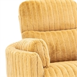 Power Glider Recliner Chair with Swivel- Eucalyptus Wood- Yellow Fabric