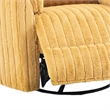 Power Glider Recliner Chair with Swivel- Eucalyptus Wood- Yellow Fabric