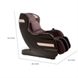 Marty 7 Modes Massage Chair with 3D Back Roller- Brown Faux Leather