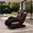 Marty 7 Modes Massage Chair with 3D Back Roller- Brown Faux Leather