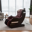 Marty 7 Modes Massage Chair with 3D Back Roller- Brown Faux Leather