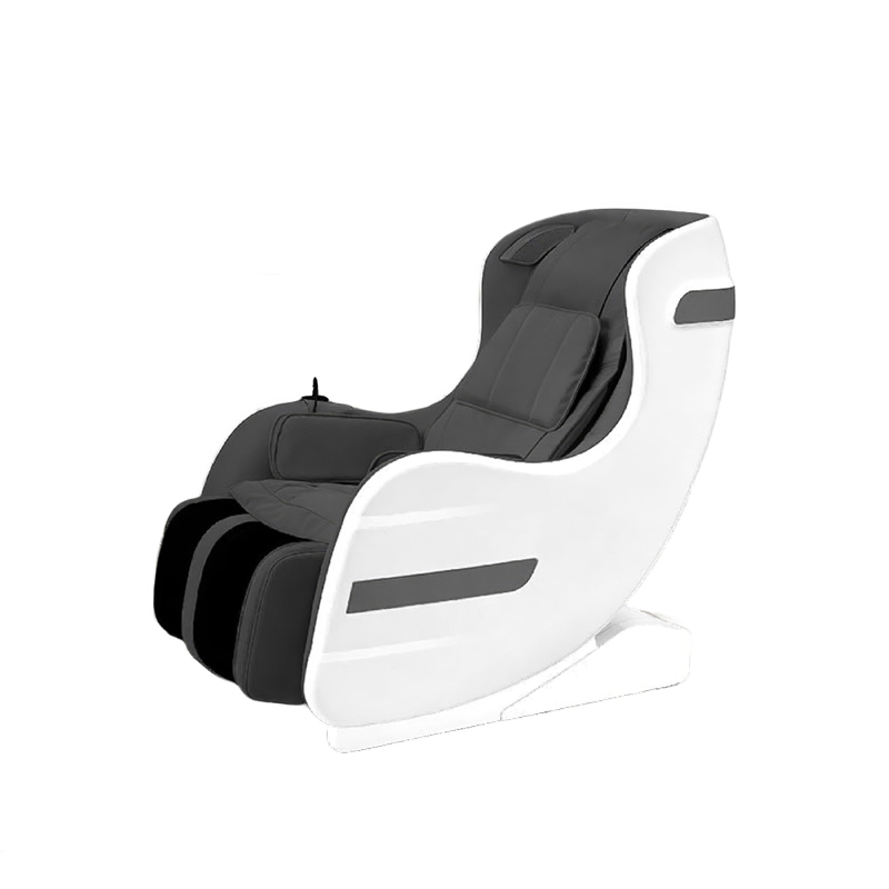 Marty 7 Modes Massage Chair with 3D Back Roller- Black Faux Leather