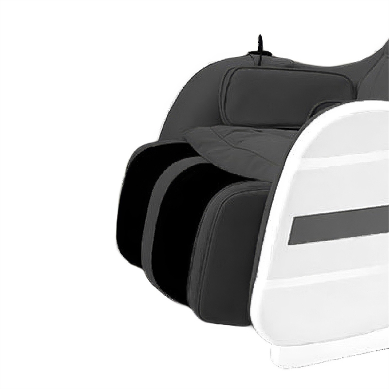 Marty 7 Modes Massage Chair with 3D Back Roller- Black Faux Leather