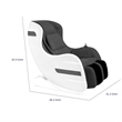 Marty 7 Modes Massage Chair with 3D Back Roller- Black Faux Leather