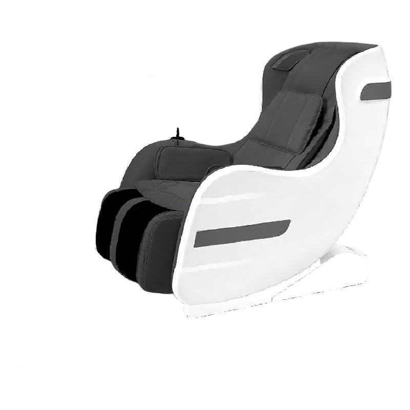 Marty 7 Modes Massage Chair with 3D Back Roller- Black Faux Leather
