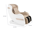 Marty 7 Modes Massage Chair with 3D Back Roller- Beige Faux Leather