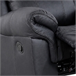 Manual Glider Recliner Chair with Solid Wood Frame- Black Faux Leather