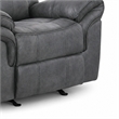 Arisa Manual Glider Recliner Chair w Wood Frame- Dark Gray Faux Leather