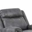 Arisa Manual Glider Recliner Chair w Wood Frame- Dark Gray Faux Leather