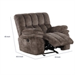 Heya Manual Glider Recliner Chair- Pillow Tufted Dark Brown