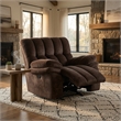 Heya Manual Glider Recliner Chair- Pillow Tufted Dark Brown
