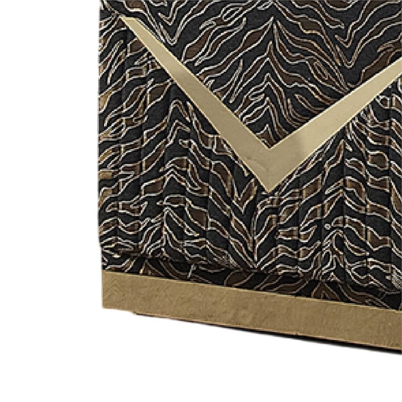 Dero Sofa Chair- Glam Black Velvet- Gold Zebra Print Panels