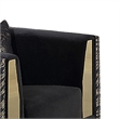 Dero Sofa Chair- Glam Black Velvet- Gold Zebra Print Panels