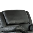 Larus Manual Motion Recliner Chair- Pillowed Arms- Black Faux Leather