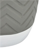 Decorative Planter- Chevron Design- Gray and White 7 Inch Terracotta